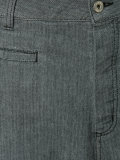 contrast hem cropped trousers