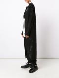 peaked lapel mid coat