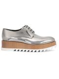 metallic lace-up shoes