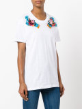 embroidered shoulder T-shirt 