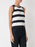 striped knit blouse