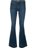 stonewashed flared jeans 