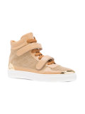 double strap hi-top sneakers 