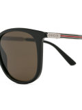 metallic Web curved sunglasses