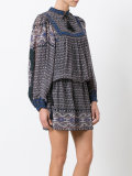 paisley print tassel tie dress