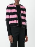 fluffy striped jacket