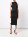 metallic detailing mid dress