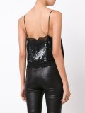 sequinned lace camisole top