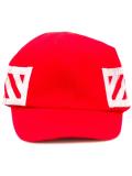 striped baseball cap