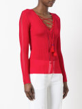 laced neck top