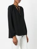 tie neck shift blouse