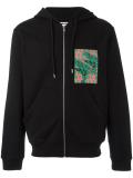 logo print zip hoodie