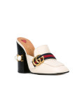 gold buckle mules