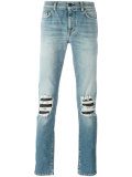 distressed skinny jeans