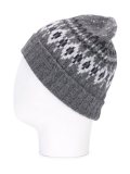 intarsia check beanie