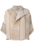 ribbed detail jacket 