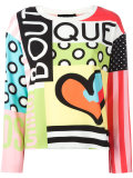 logo print blouse