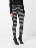 panelled striped trousers