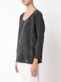 dolman sleeve distressed sweatshirt