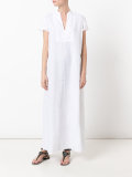 notched neckline dress