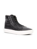contrast lace up trainers 