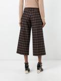 checked cropped trousers 
