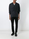 raw edge checked shirt