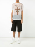 'mirror' print sheer T-shirt