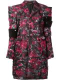 angular flower print coat