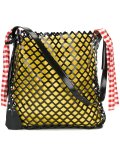 oversized netted shoulder bag