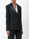 peaked lapel fitted blazer