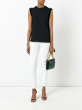 ribbed detail cropped jeans