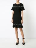 perforated knitted dress