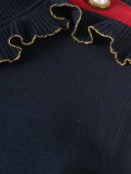 lurex ruffle trim jumper