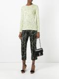 branch print trousers