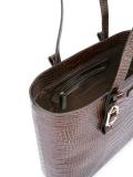 embossed crocodile effect tote