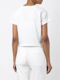 logo print cropped T-shirt