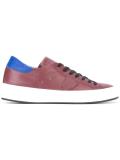 panelled lace-up sneakers