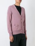 embroidered logo cardigan