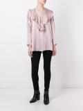 ruffled neck blouse 