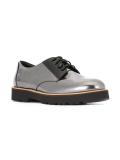 metallic lace-up shoes