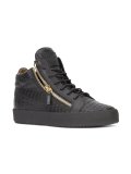 crocodile embossed Kriss mid-top sneakers