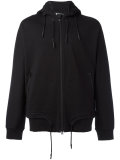 drawstrings zipped hoodie