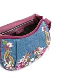 embellished denim shoulder bag
