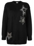 star embellished knit jumper