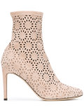 floral laser cut booties 