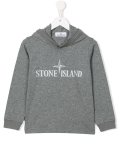 logo print hoodie