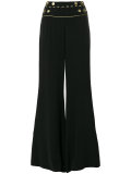 decorative button palazzo pants