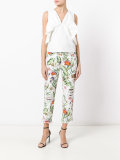 floral print cropped jeans