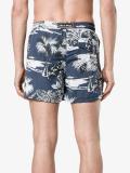 Hawaiian print swimming trunks